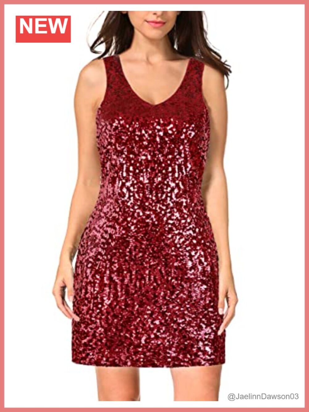 Sequin Bodycon Mini Dress V-Neck Sleeveless Club Cocktail Party